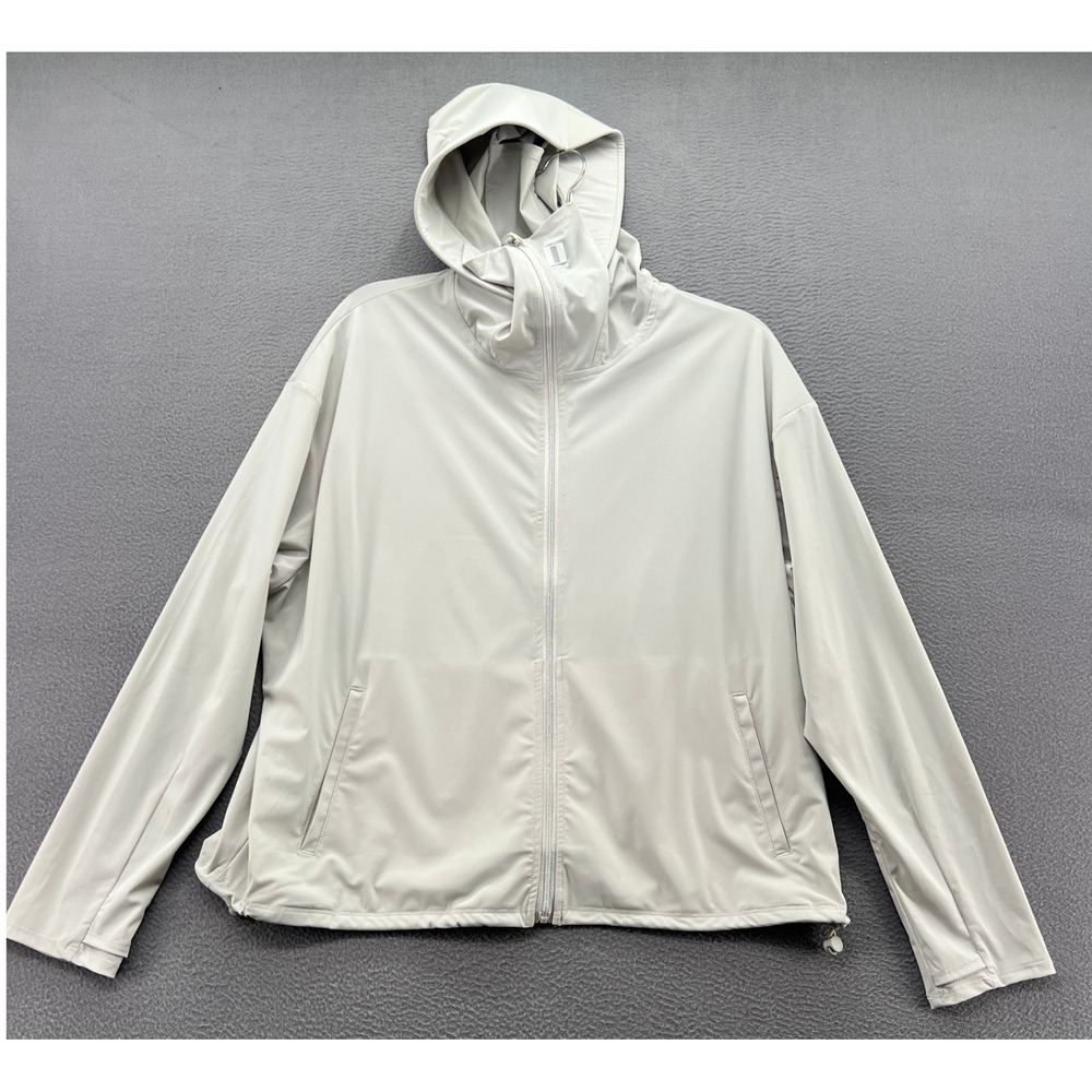 70 Degrees Jacket Mens Sz M Grey Full Zip Performance Hoodie Full Zip